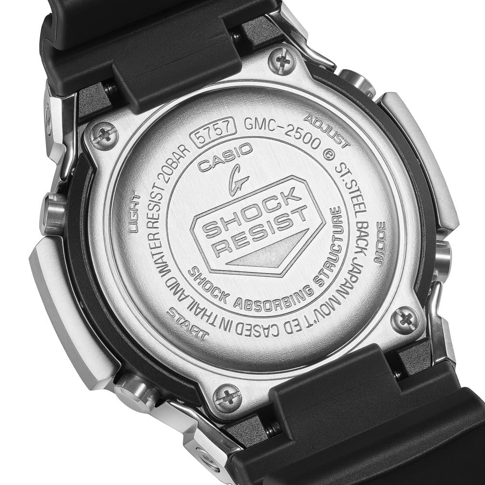 Collection G-Shock - GMC-2500-1AER - Montre Casio – montre analogique, boîtier en résine bio et acier noir, bracelet en résine bio noir – vue 6