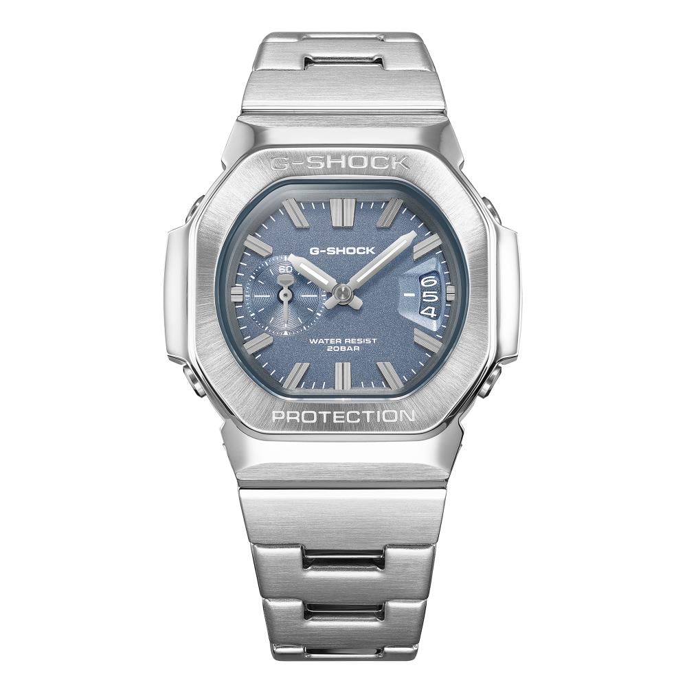 Collection G-Shock - GMC-2500D-1A2ER - Montre Casio – montre analogique, boîtier noir en résine bio et acier, bracelet en acier inoxydable argenté – vue 8