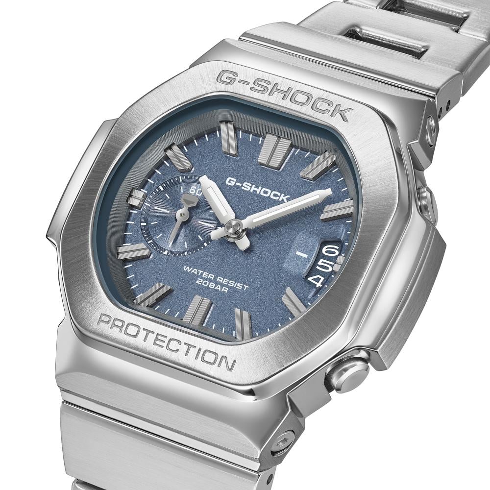 Collection G-Shock - GMC-2500D-1A2ER - Montre Casio – montre analogique, boîtier noir en résine bio et acier, bracelet en acier inoxydable argenté – vue 5