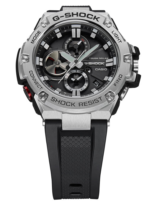 Collection G-Shock - GST-B100-1AER - Montre Casio – grand boîtier noir à chronographe analogique, bracelet en résine noire – vue 6