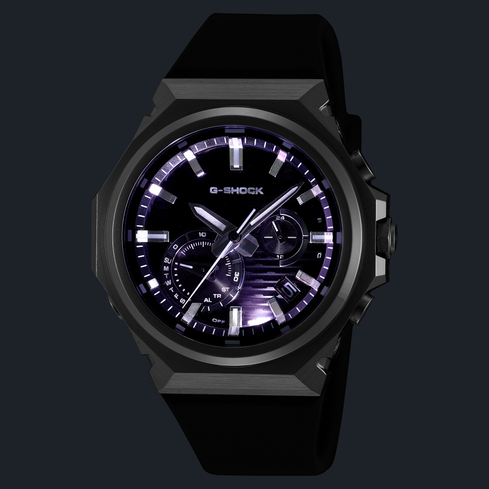 Collection G-Shock - GST-B1000-1AER - Montre Casio – boîtier en carbone bio et acier noir, bracelet en résine bio noir, couronne vissée – vue 4