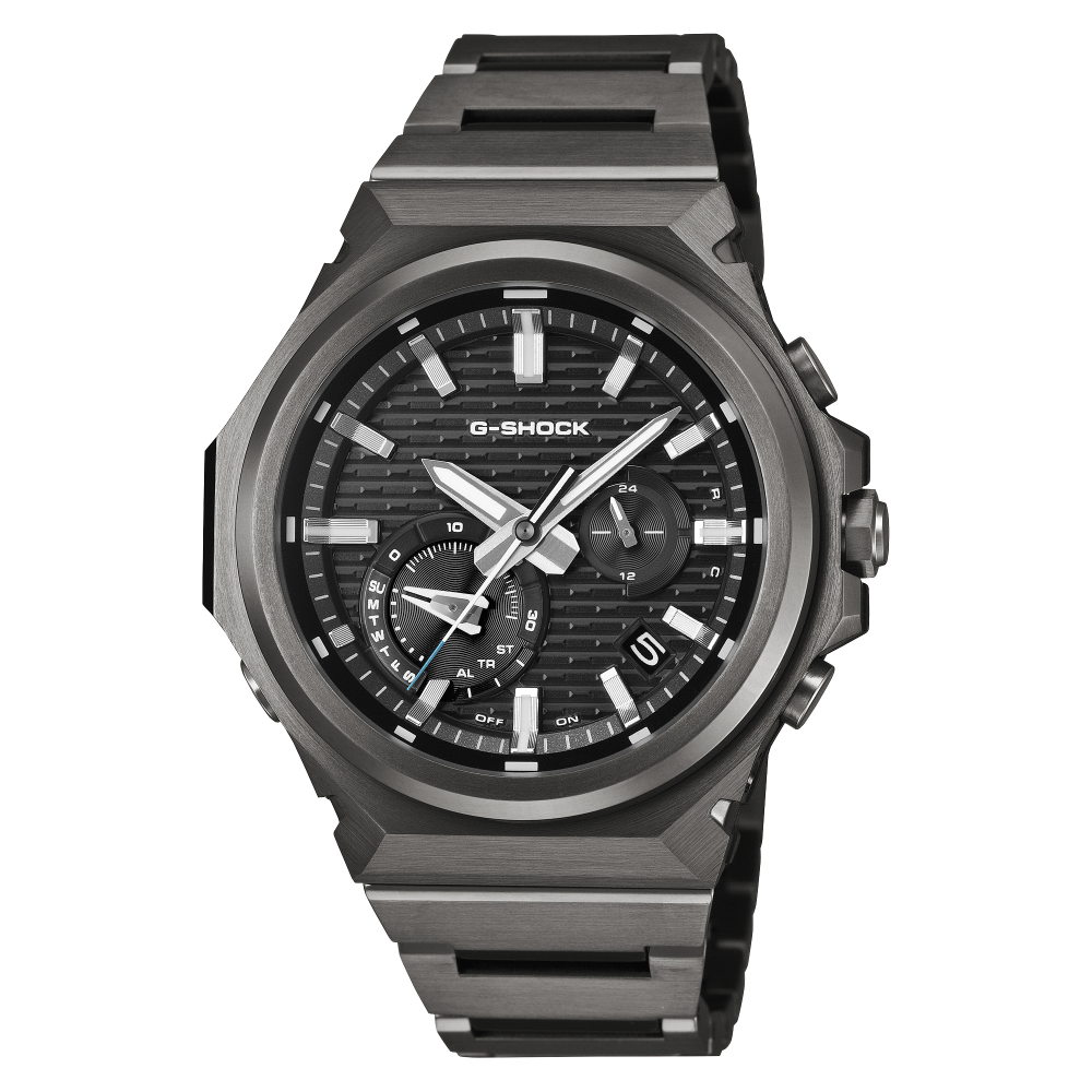 Collection G-Shock - GST-B1000BD-1AER - Montre Casio – boîtier en acier à placage ionique noir, bracelet en acier inoxydable noir – vue de face