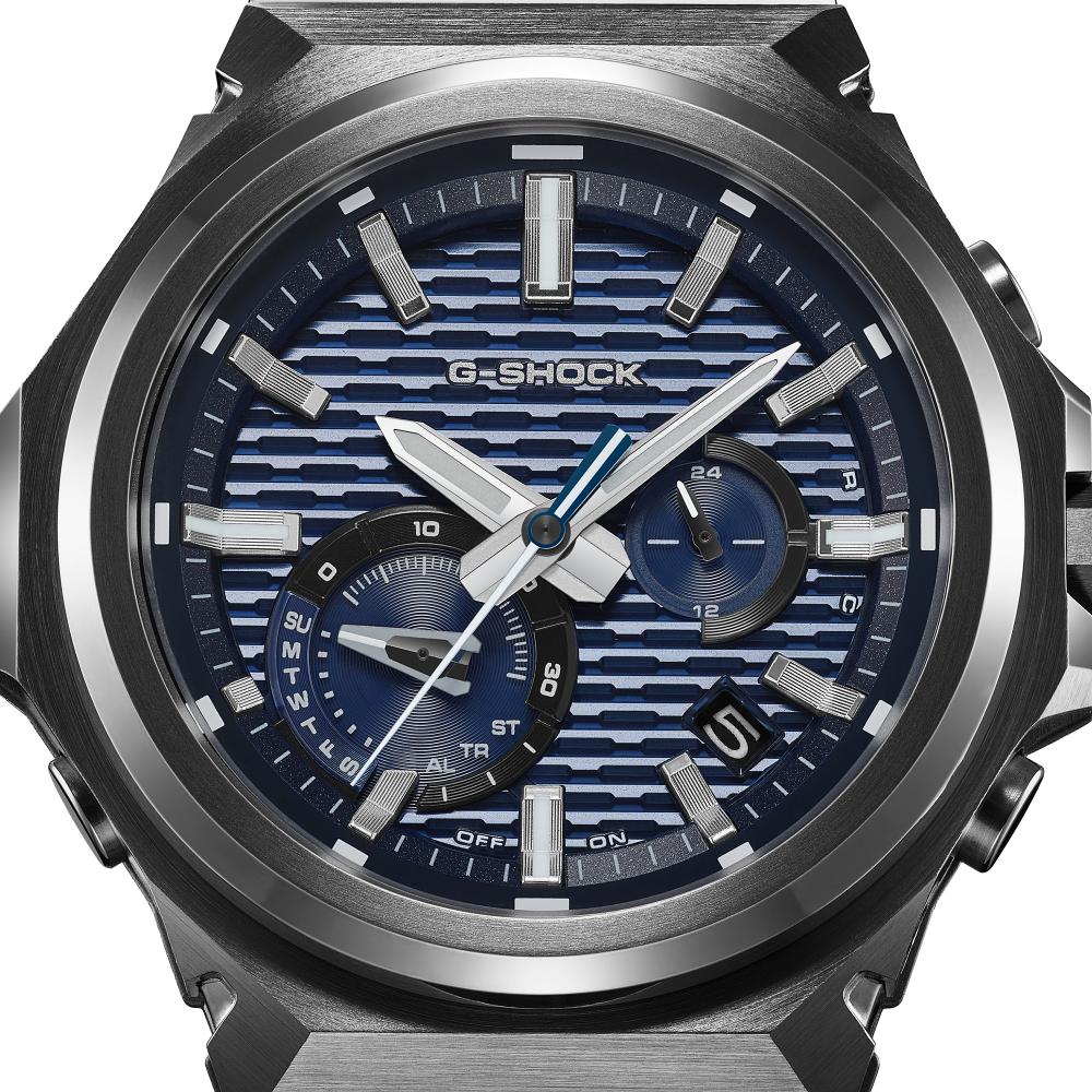 Collection G-Shock - GST-B1000BD-2AER - Montre Casio – boîtier en acier à placage ionique gris foncé, cadran bleu, bracelet en acier assorti – vue 6