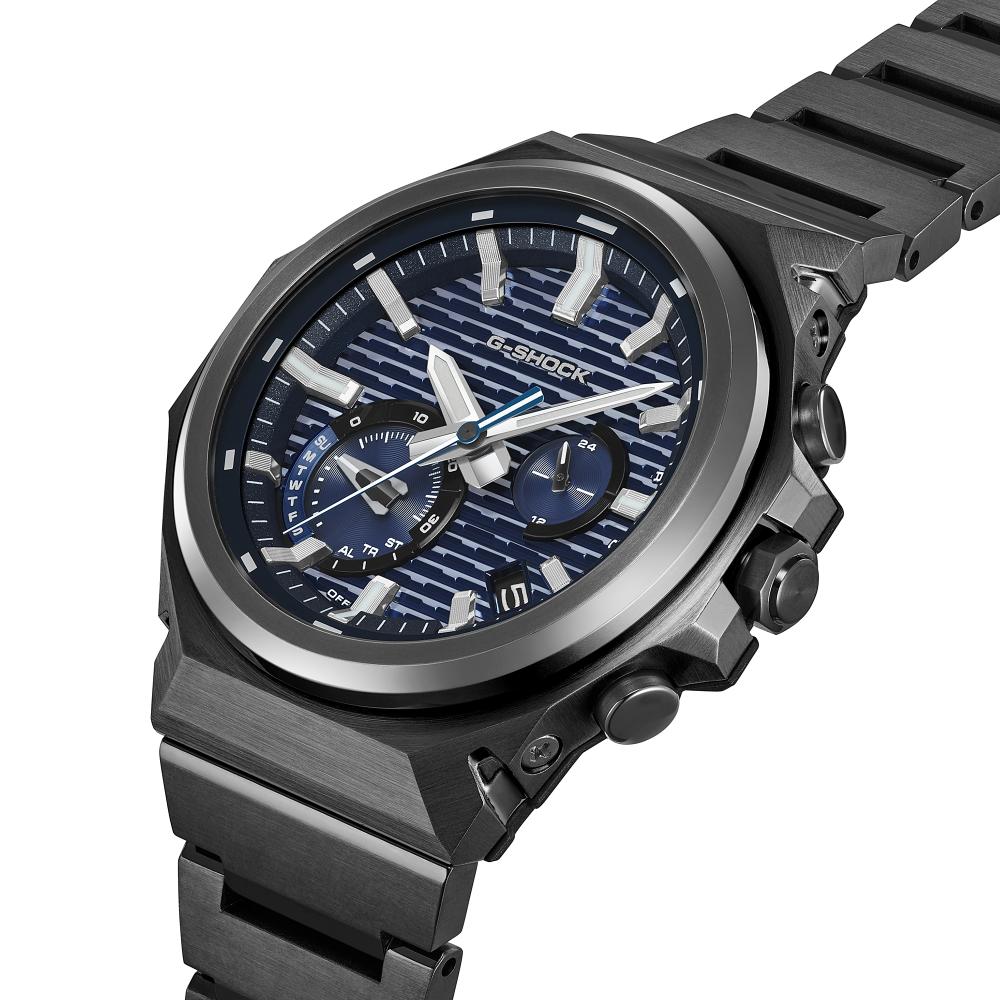 Collection G-Shock - GST-B1000BD-2AER - Montre Casio – boîtier en acier à placage ionique gris foncé, cadran bleu, bracelet en acier assorti – vue 3