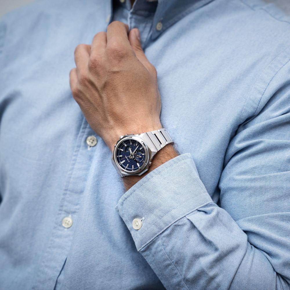 Collection G-Shock - GST-B1000D-2AER - Montre Casio – boîtier en acier inoxydable, cadran bleu, bracelet en acier inoxydable – vue 2