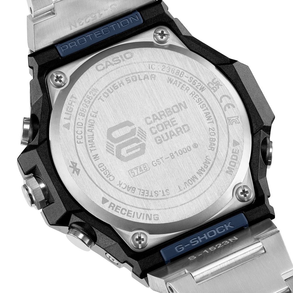 Collection G-Shock - GST-B1000D-2AER - Montre Casio – boîtier en acier inoxydable, cadran bleu, bracelet en acier inoxydable – vue 6