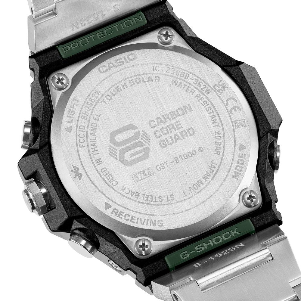 Collection G-Shock - GST-B1000D-3AER - Montre Casio – boîtier en acier inoxydable, cadran vert, bracelet en acier inoxydable – vue 5