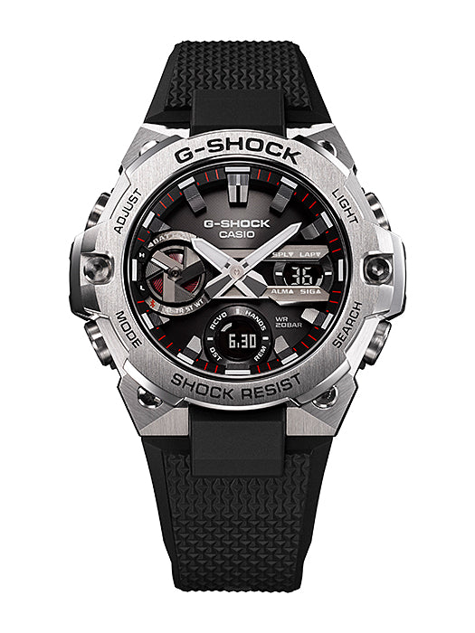 Collection G-Shock - GST-B400-1AER - Montre Casio – boîtier argenté en acier et résine, bracelet en résine noire – vue 3
