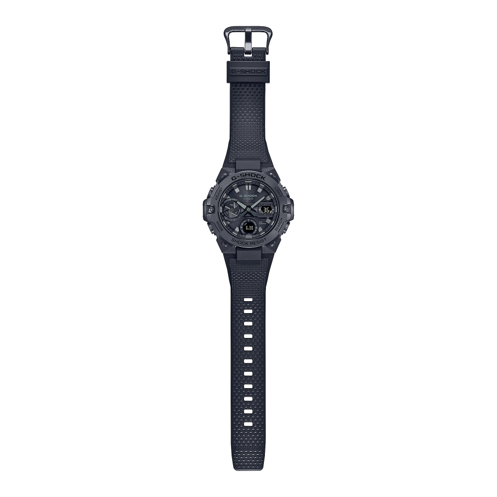 Collection G-Shock - GST-B400BB-1AER - Montre Casio – boîtier noir à lunette métallique plaquée noir, bracelet en résine noire – vue 2