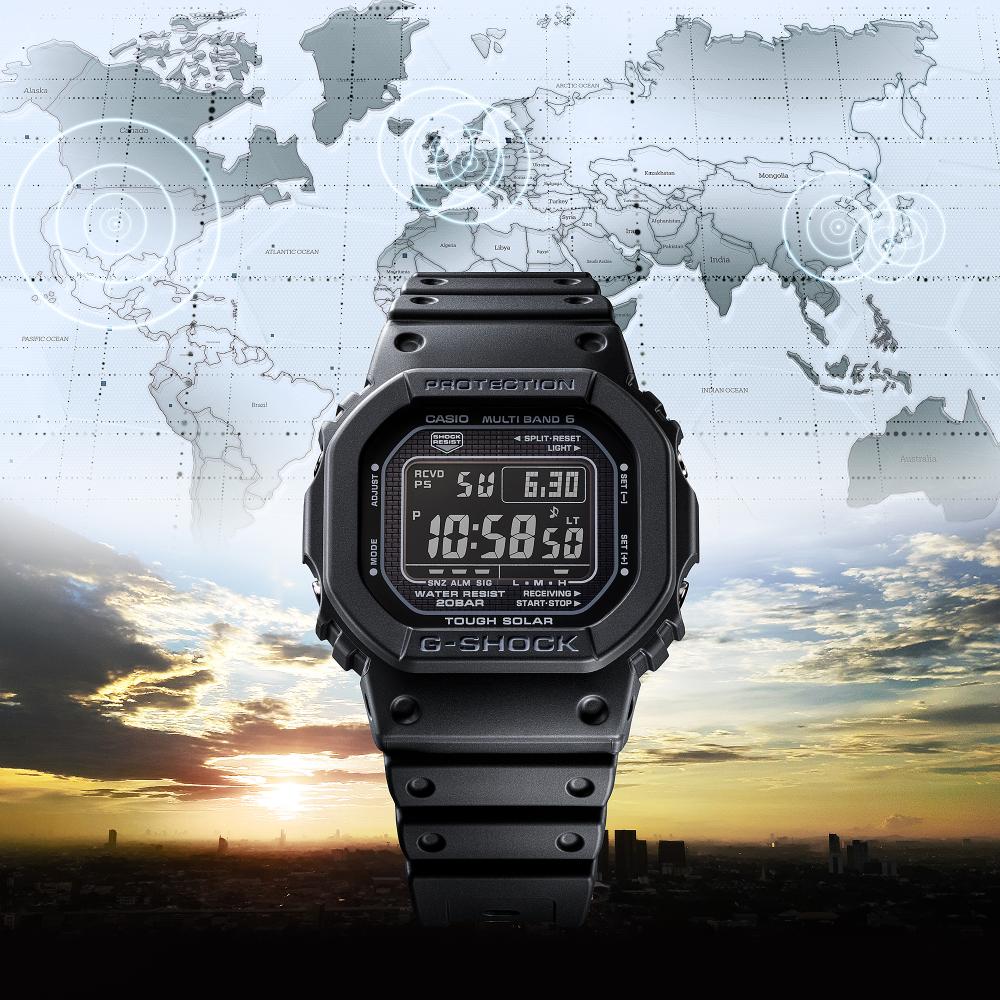 Collection G-Shock - GW-5000HS-1ER - Montre Casio – boîtier métallique noir revêtu DLC, bracelet en résine bio noire – vue 4