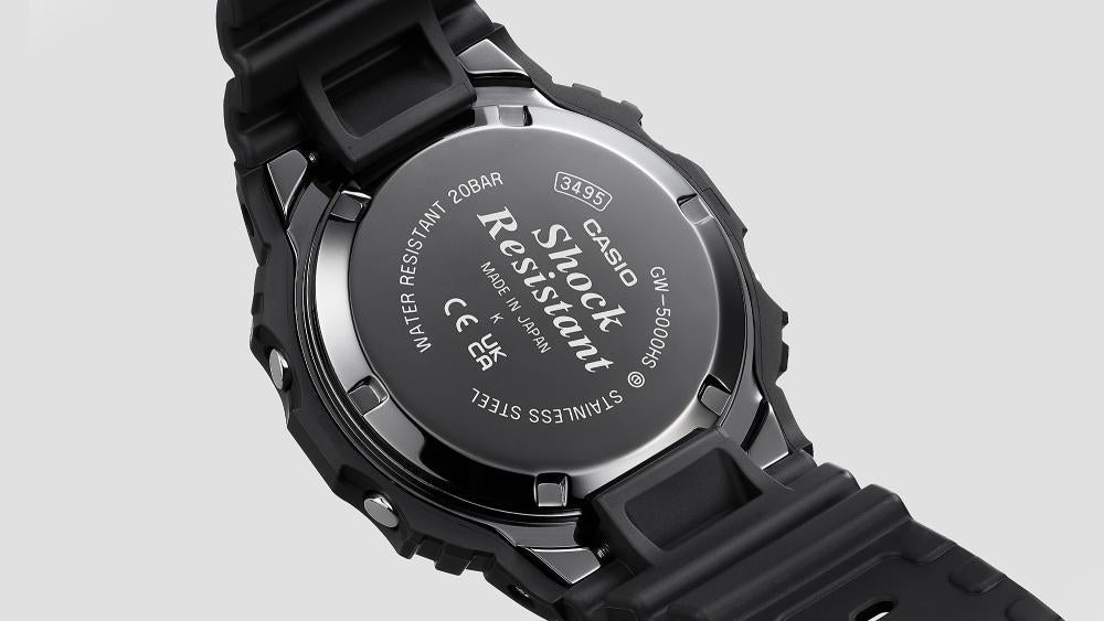 Collection G-Shock - GW-5000HS-1ER - Montre Casio – boîtier métallique noir revêtu DLC, bracelet en résine bio noire – vue 6
