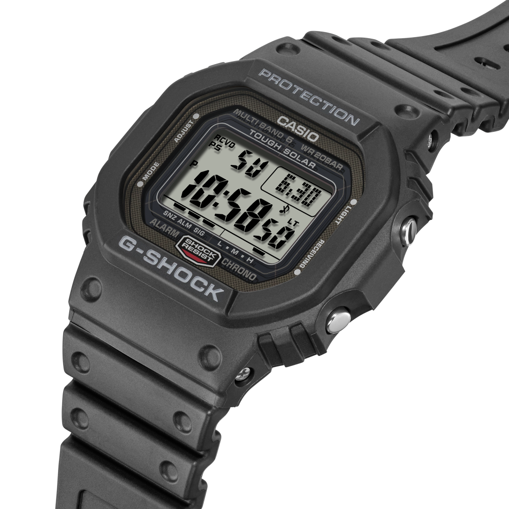 Collection G-Shock - GW-5000U-1ER - Montre Casio – boîtier métallique noir revêtu DLC, bracelet en résine noire – vue 5