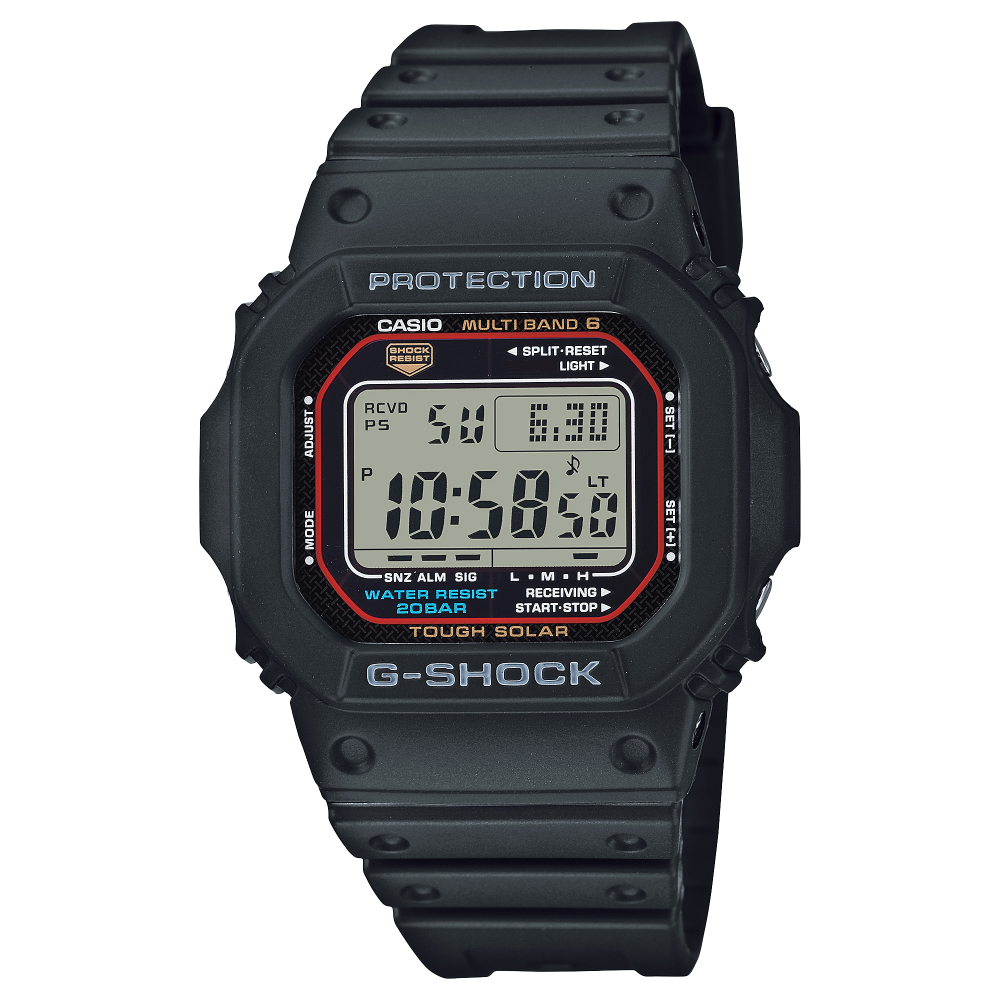 Collection G-Shock - GW-M5610U-1ER - Montre Casio – boîtier carré en résine noire, bracelet en résine noire – vue de face