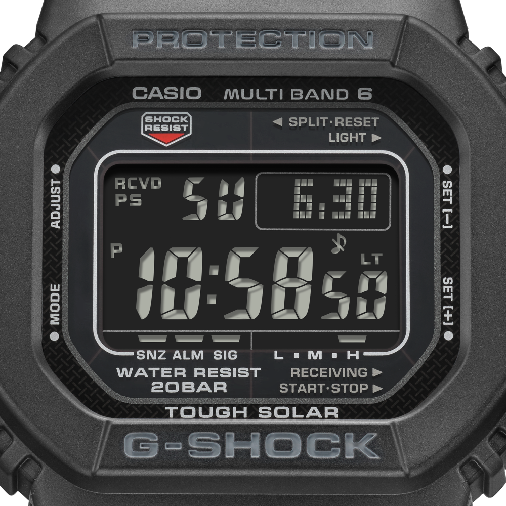 Collection G-Shock - GW-M5610U-1BER - Montre Casio – boîtier en résine noir, écran LCD inversé, bracelet en résine noire – vue 2