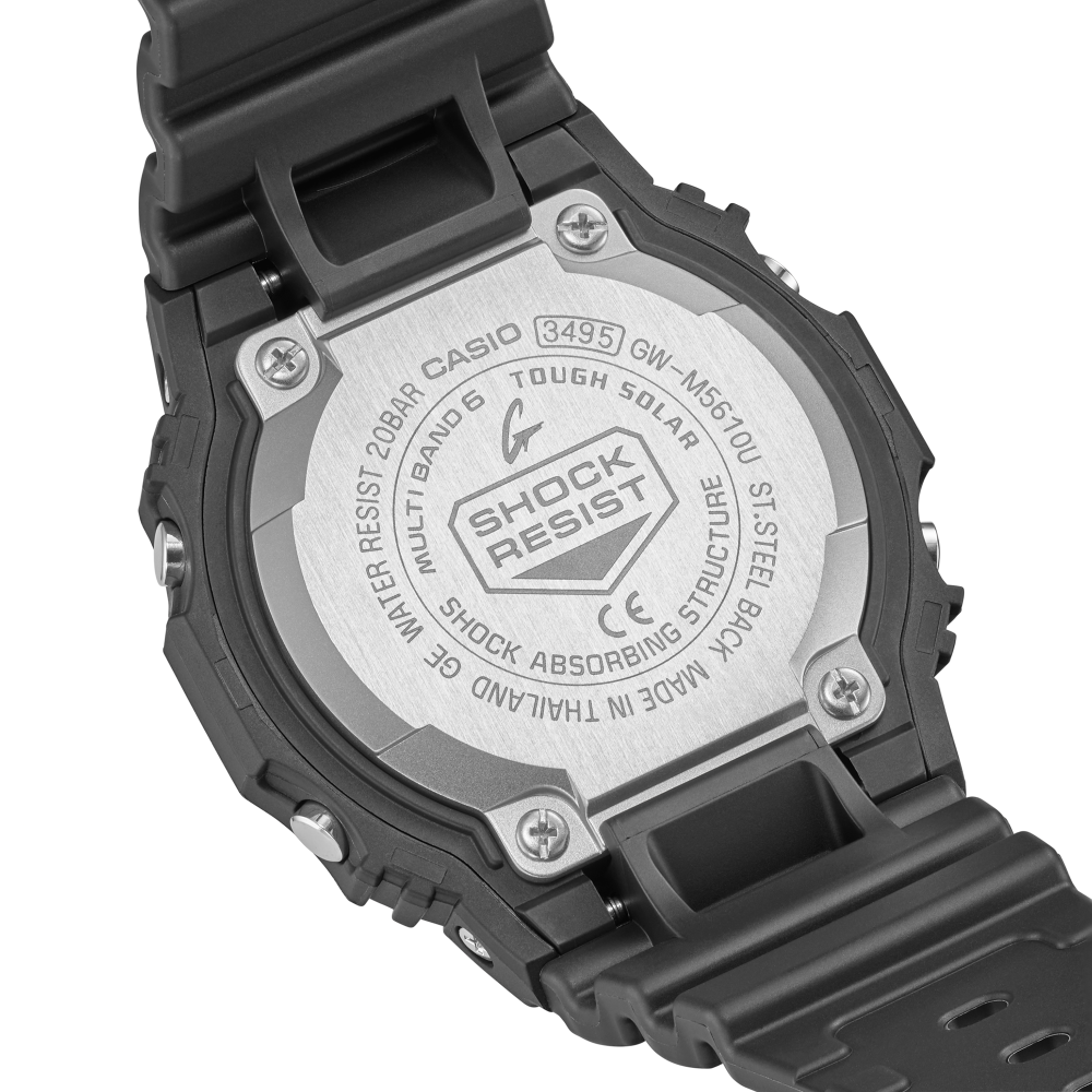 Collection G-Shock - GW-M5610U-1BER - Montre Casio – boîtier en résine noir, écran LCD inversé, bracelet en résine noire – vue 5