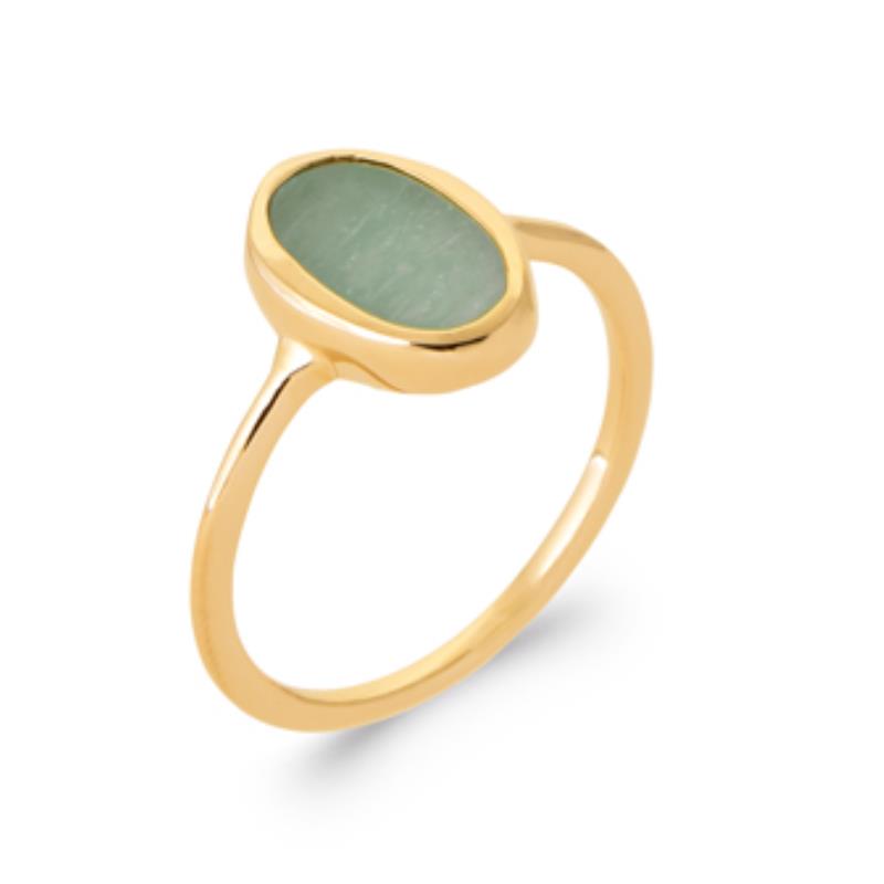 Oval Ring – Guldpläterad | Azulin
