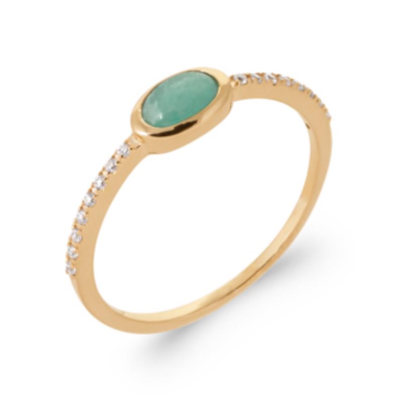Anello ovale – Placcato in oro | Azuline