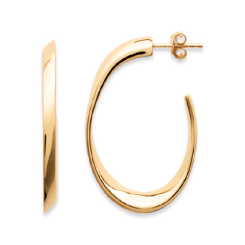 Oval Hoop Øreringe – Forgyldt | Azulin