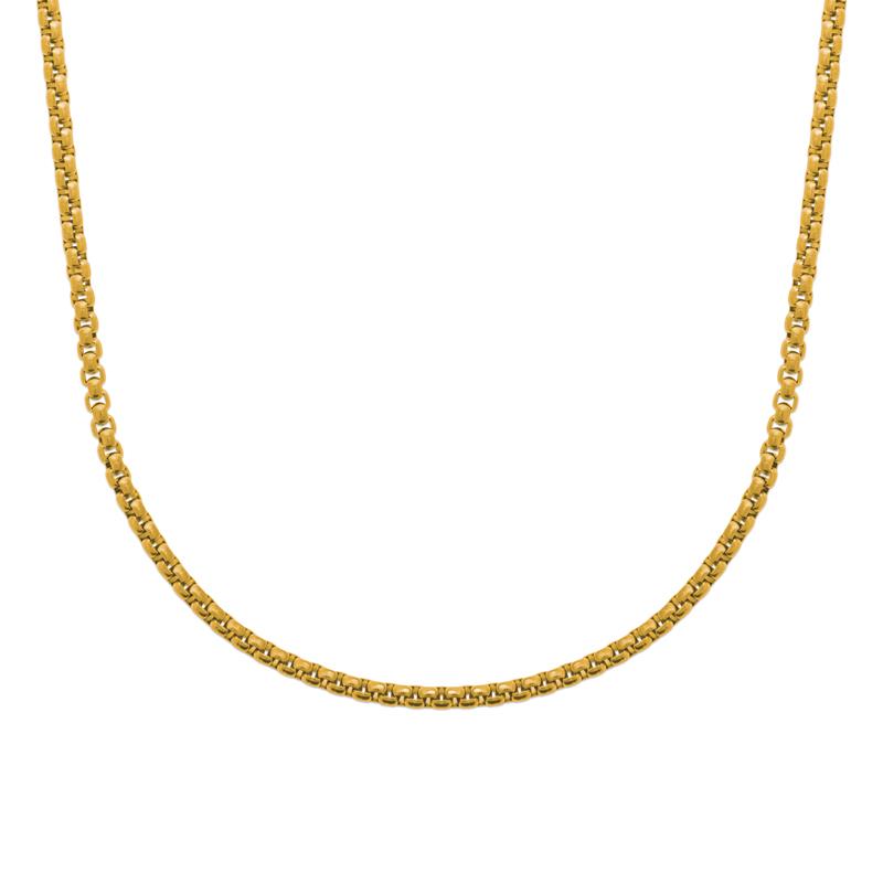 Collier maille vénitienne – Acier doré – Azuline