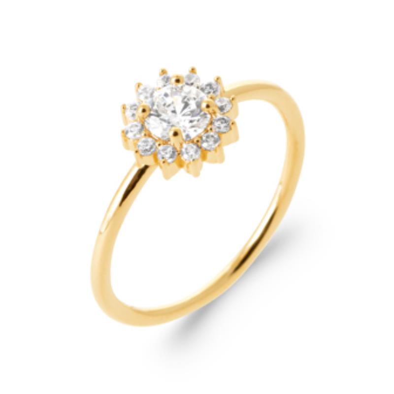 Anillo Redondo – Chapado en Oro | Azuline
