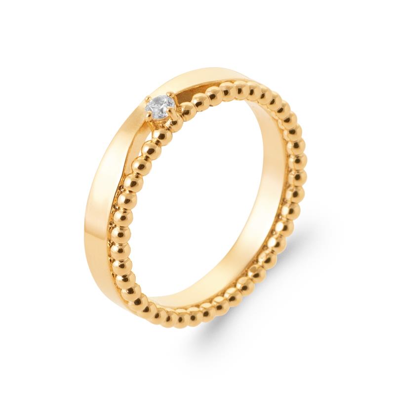 Anillo de Cuentas – Chapado en Oro | Azuline