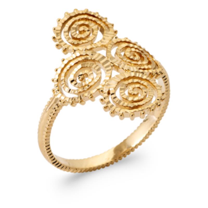 Anillo Espiral – Chapado en Oro | Azuline