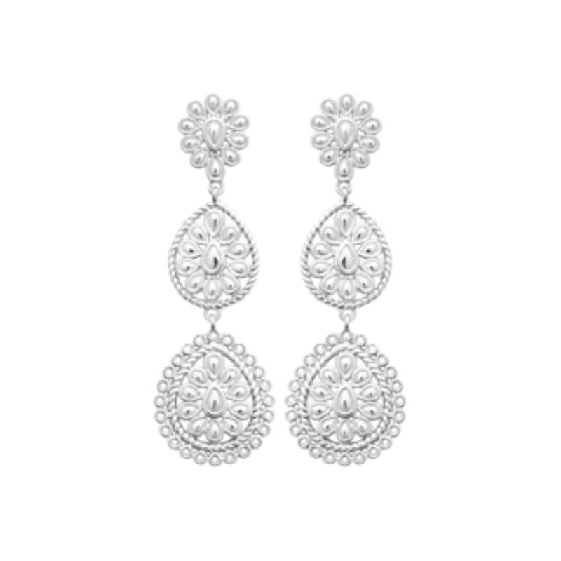 Boucles d’oreilles Gouttes Torsadées – Argent | Azuline