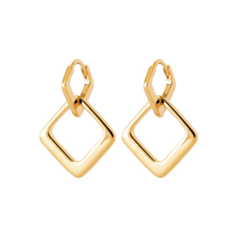 Boucles d’Oreilles Losange – Plaqué Or | Azuline