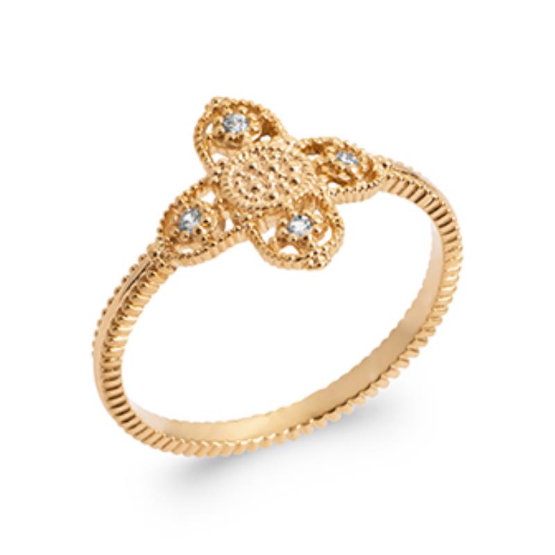 Anello fiore – Placcato in oro | Azuline