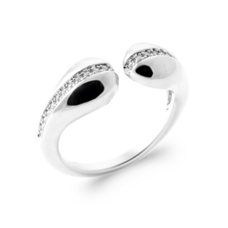 Otevřený Drop Ring – Stříbrný | azulin