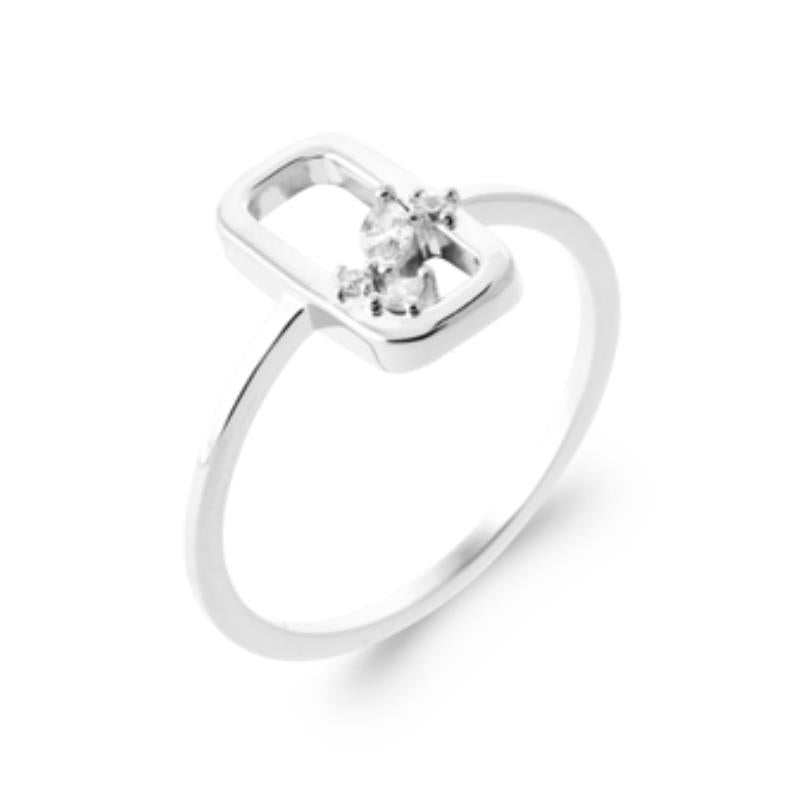 Rektangelring – Silver | Azulin