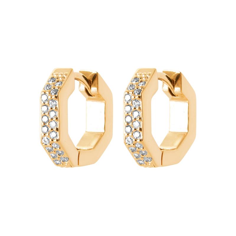 Octagonal Hoop Earrings – Gold Plated | Azuline