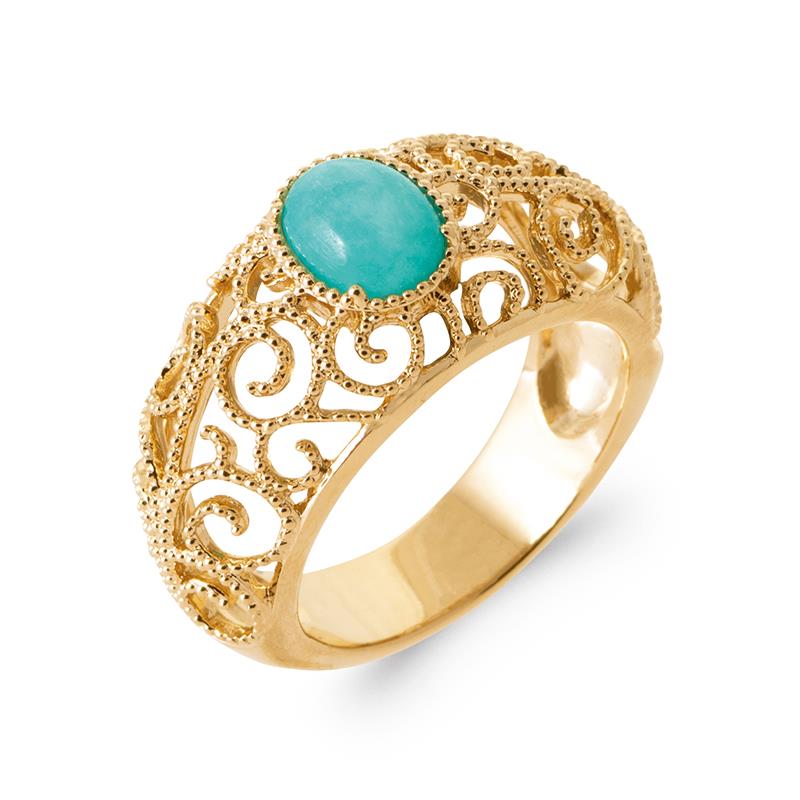 Oval Ring – Guldpläterad | Azulin