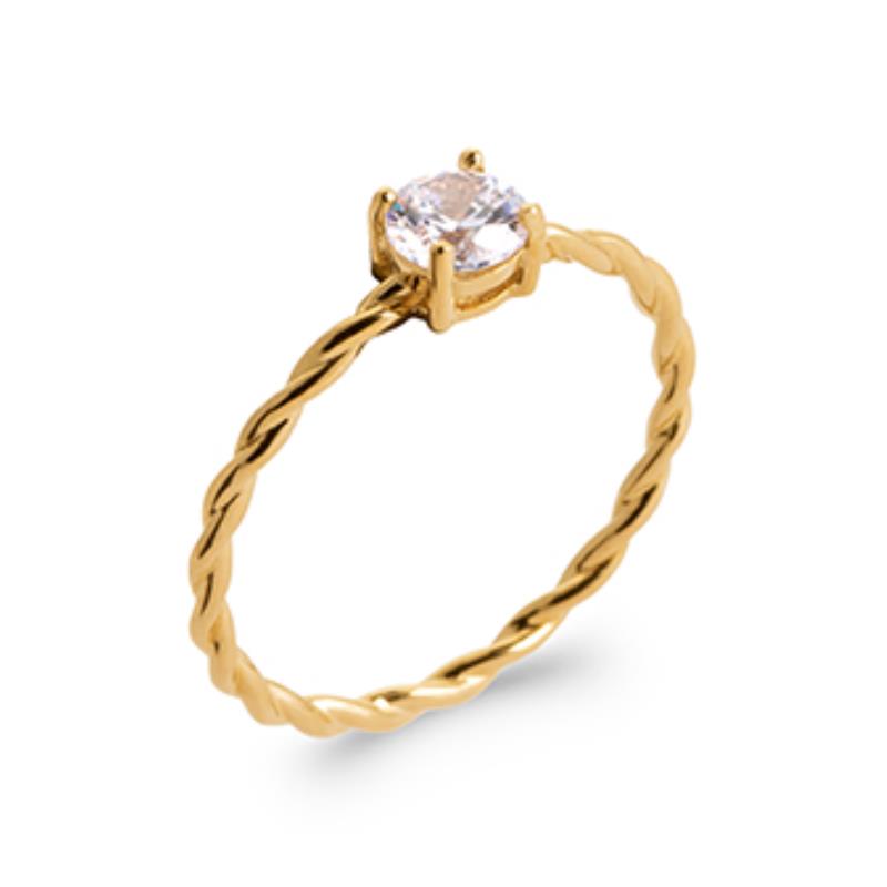 Bague Torsadée – Plaqué Or | Azuline