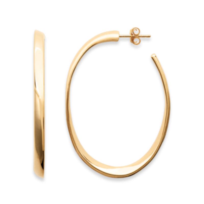 Oval Hoop Øreringe – Forgyldt | Azulin