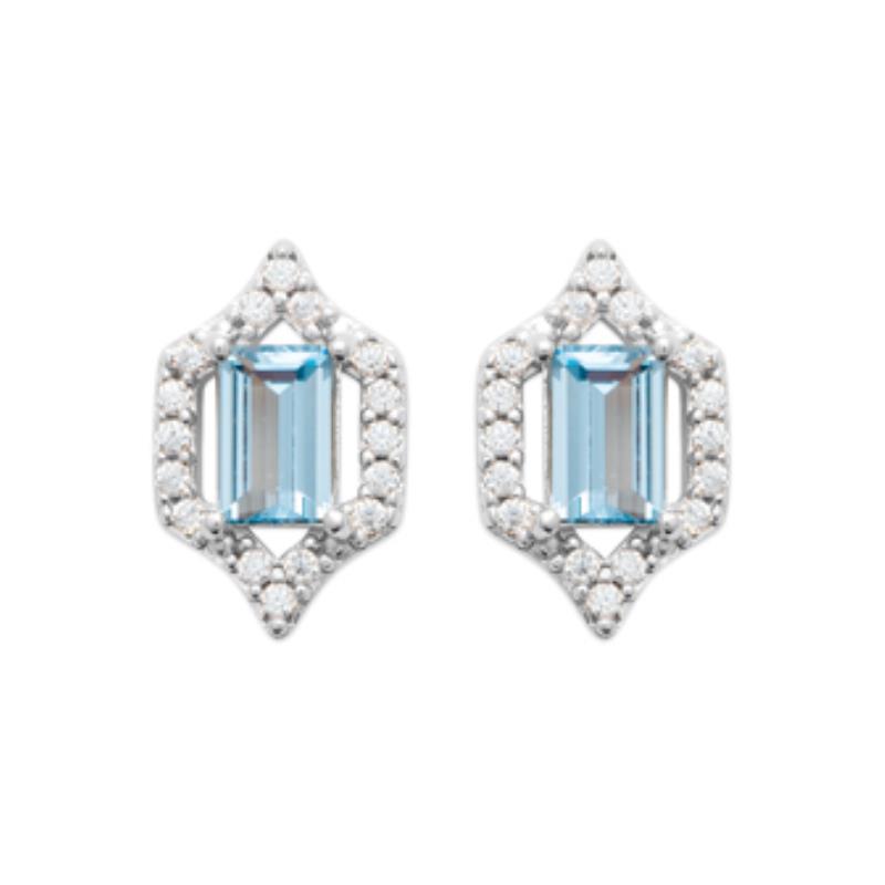 Pendientes Rectangulares – Plata | Azuline