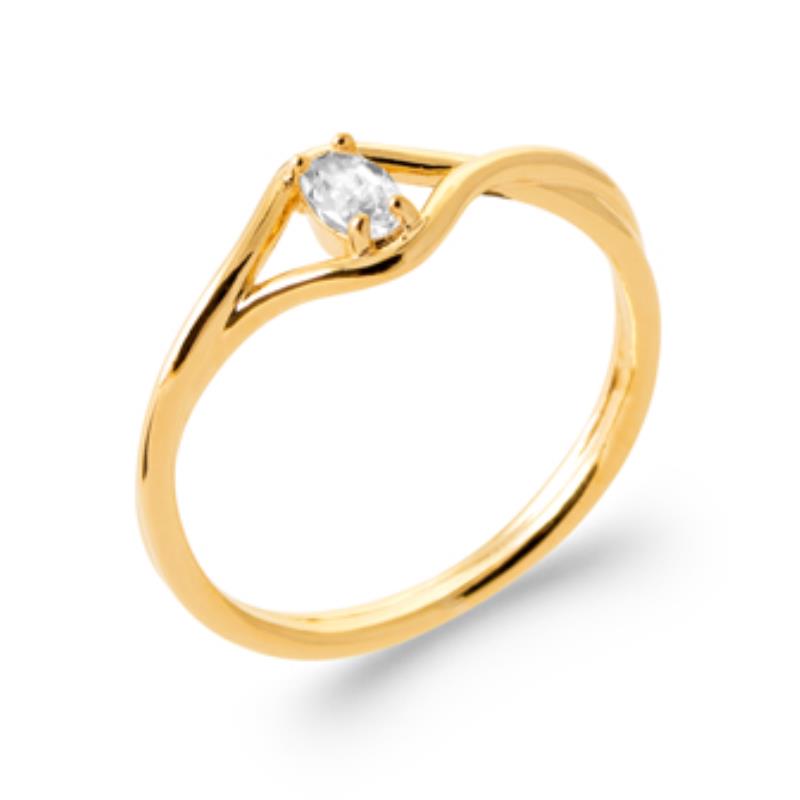 Marquise Ring – Gullbelagt | Azulin