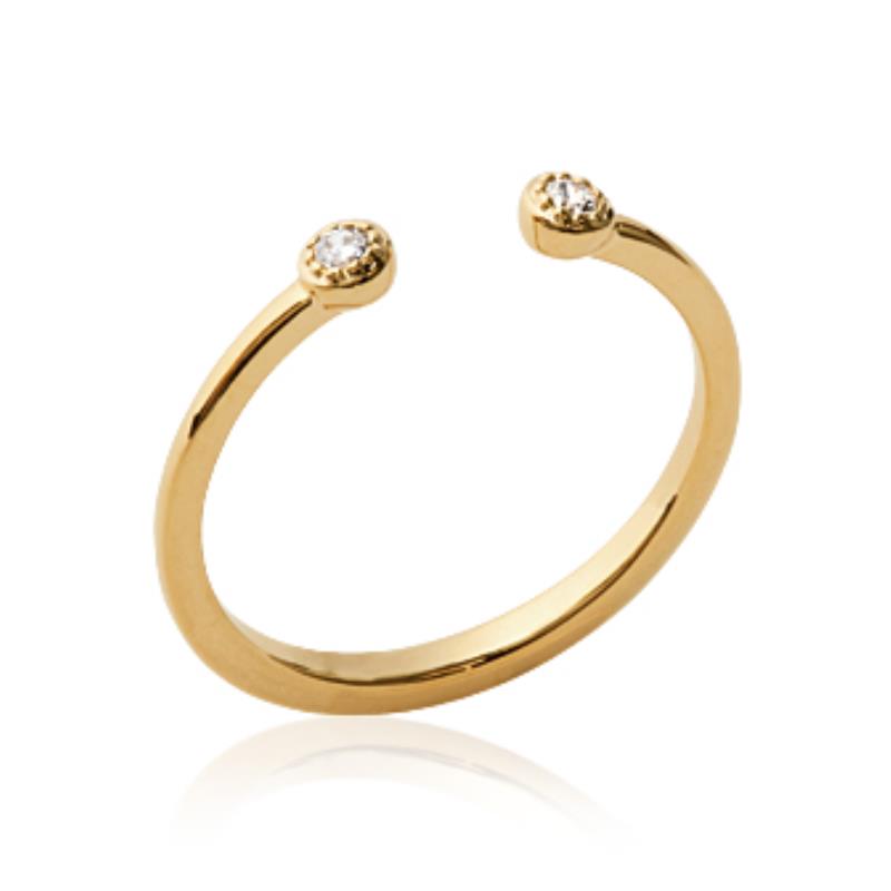 Anillo Abierto Redondo – Chapado en Oro | Azuline