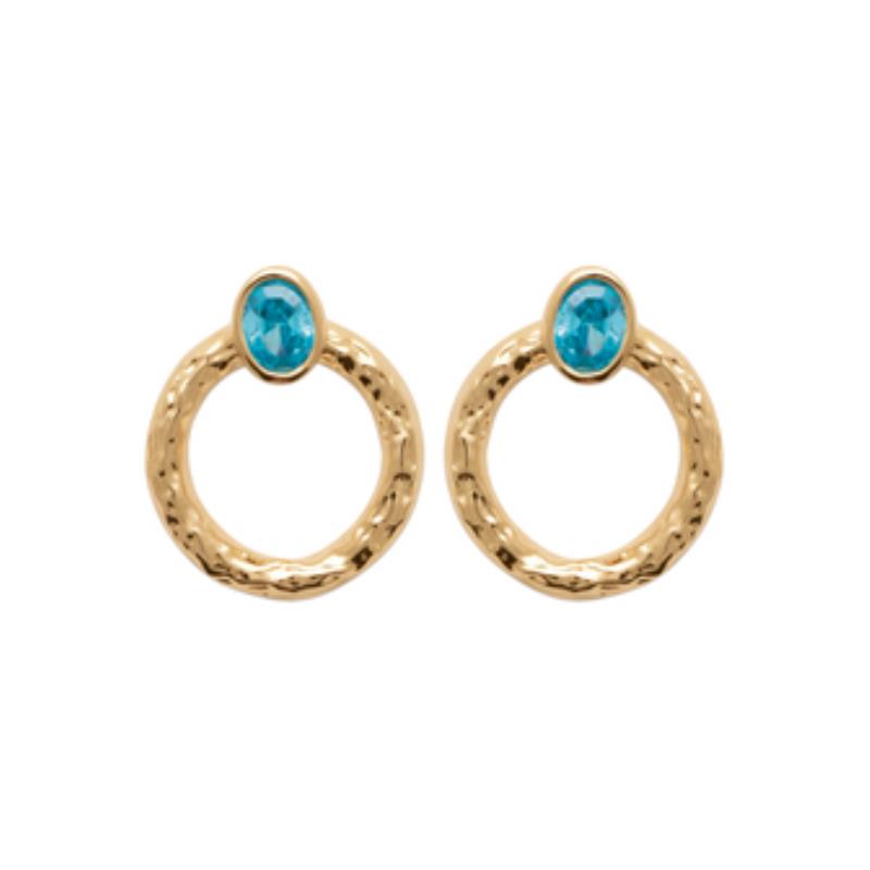 Hammered Hoop Øreringe – Forgyldt | Azulin