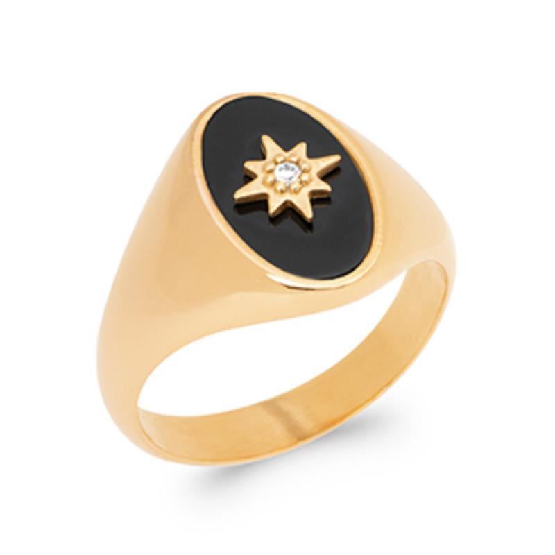 Oval Ring – Guldpläterad | Azulin