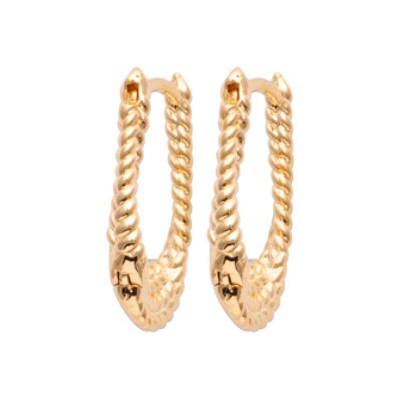 Twisted Hoop Øreringe – Forgyldt | Azulin