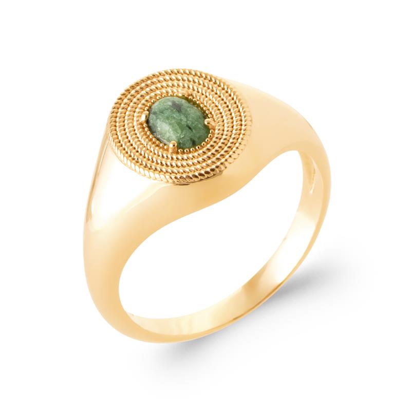 Oval ring – forgyldt | Azulin
