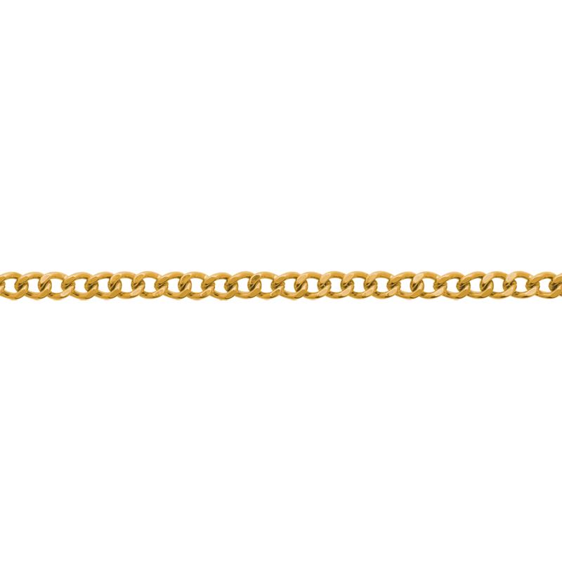 Bracelet maille gourmette – Acier doré – Azuline – vue 2