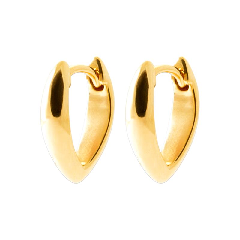 V Hoop Earrings – Gold Plated | Azulin