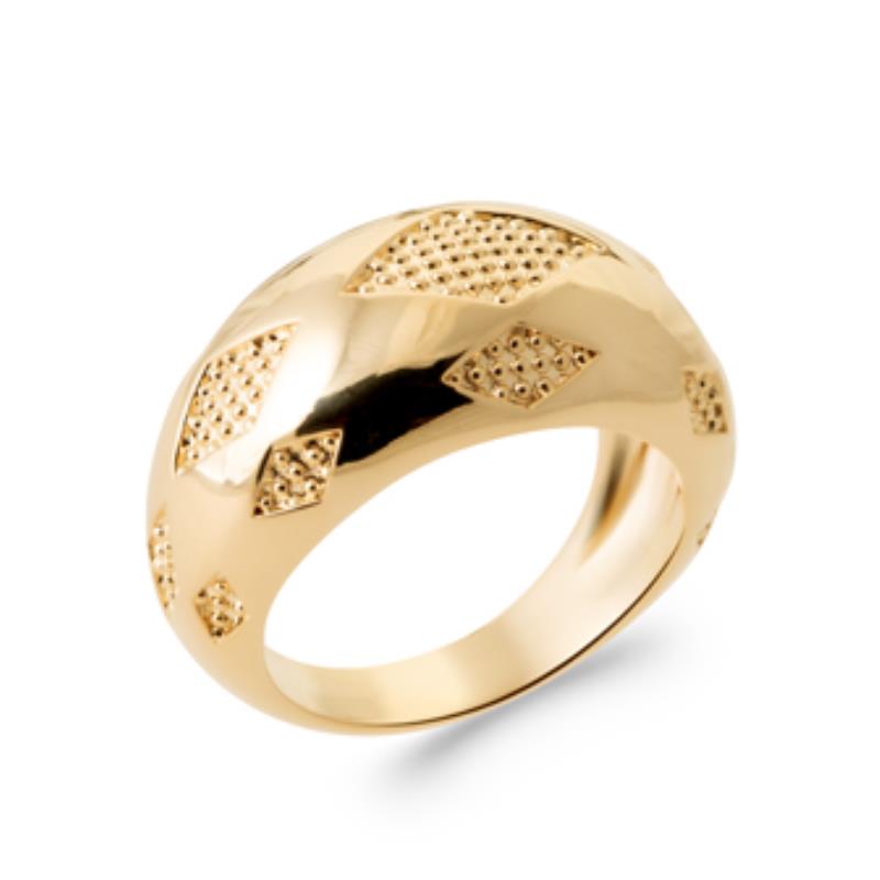 Geometrisk ring – guldpläterad | Azulin