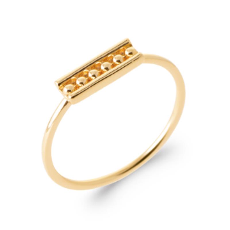 Rechthoekige ring – verguld | Azulin