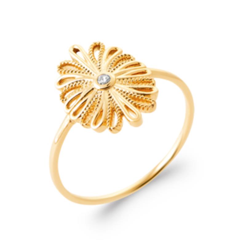 Bloemenring – Verguld | Azulin
