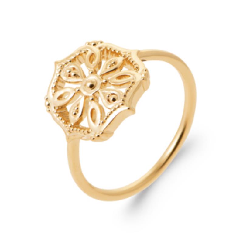 Anillo Rosetón – Chapado en Oro | Azuline