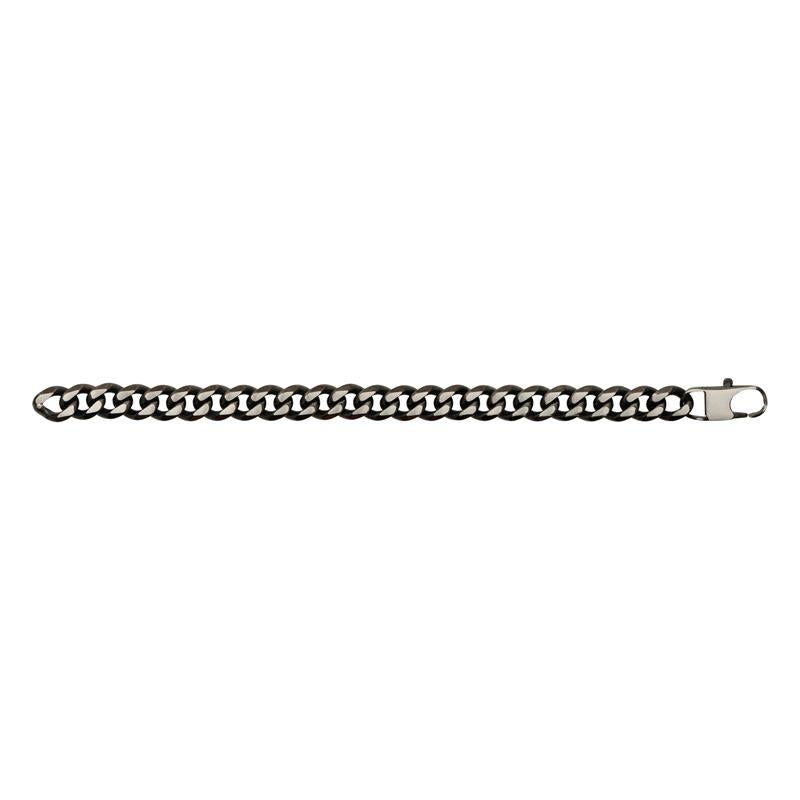 Bracelet maille gourmette – Acier gun – Azuline – vue 2