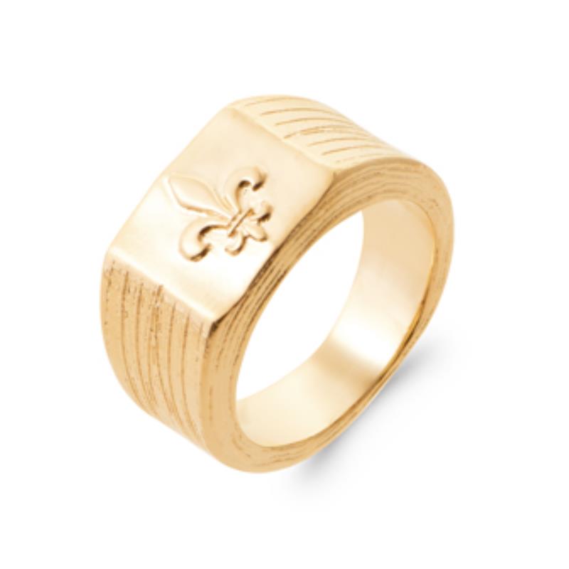 Rektangulär ring – guldpläterad | Azulin